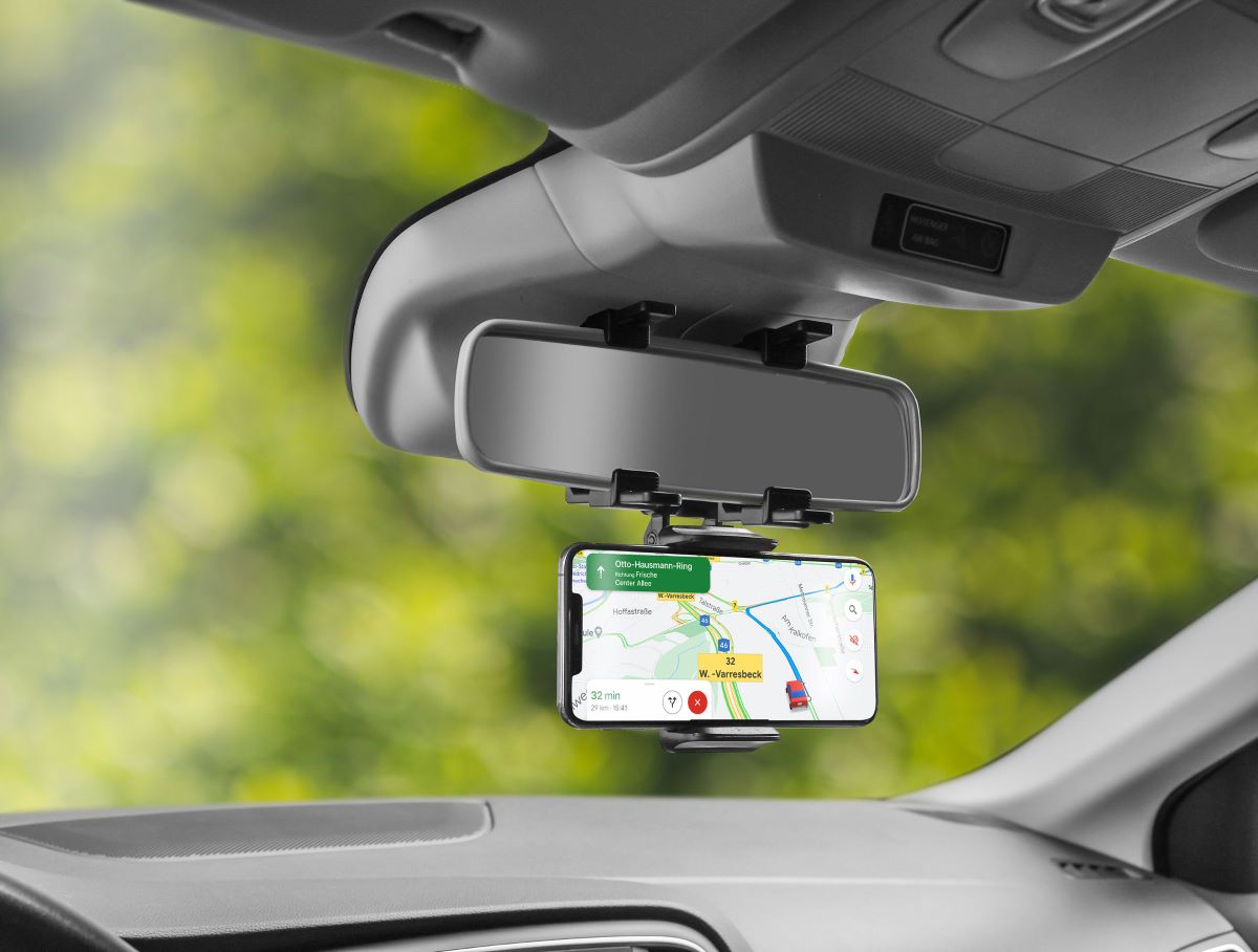 Support de smartphone pour rétroviseur