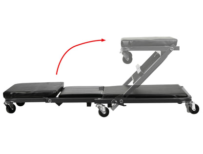 Chariot de visite mécanicien et tabouret 2 en 1