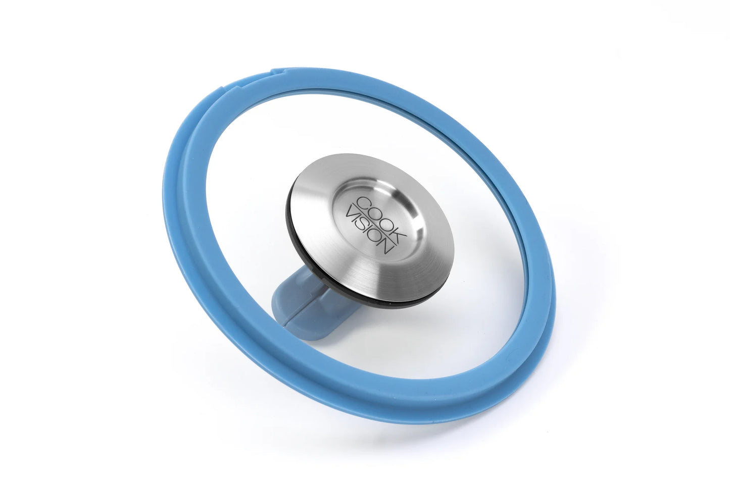 Couvercle empilable en verre bleu, diamètre 16 cm - Cookvision