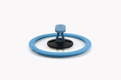 Couvercle empilable en verre bleu, diamètre 16 cm - Cookvision