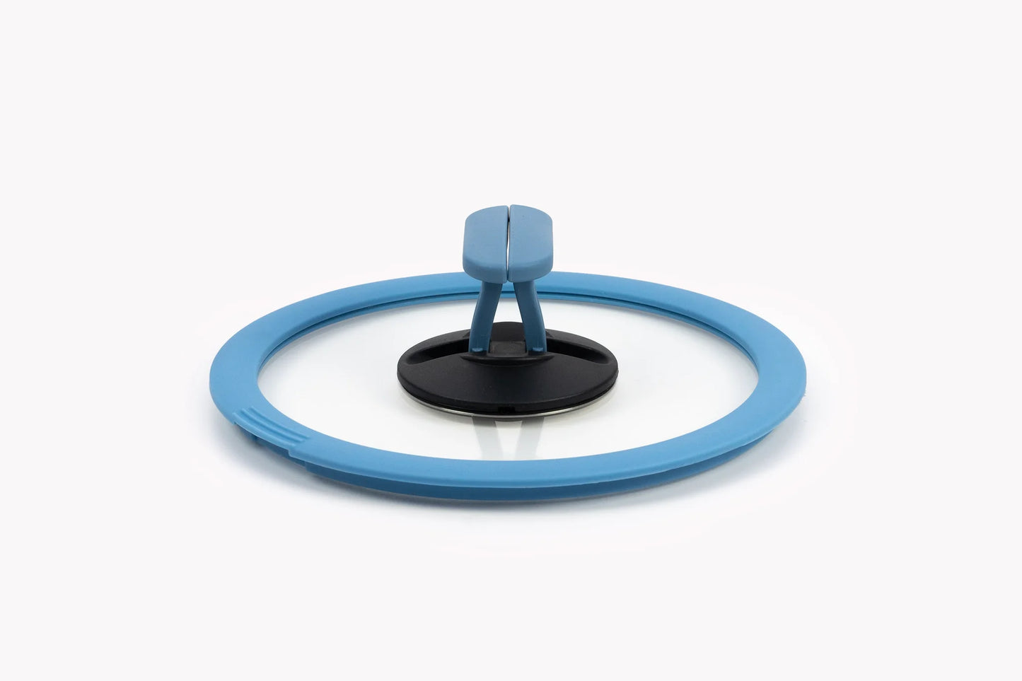 Couvercle empilable en verre bleu, diamètre 18 cm - Cookvision