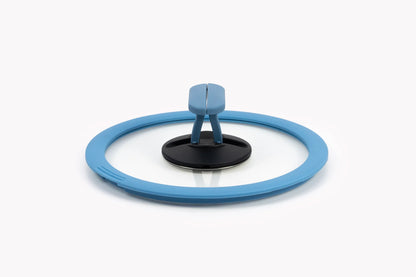 Couvercle empilable en verre bleu, diamètre 18 cm - Cookvision