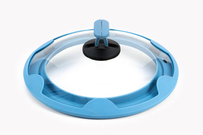 Couvercle gourmet en verre bleu, diamètre 28/24 cm - Cookvision