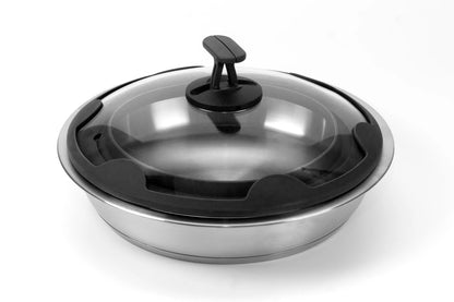 Couvercle gourmet en verre noir, diamètre 28/24 cm - Cookvision