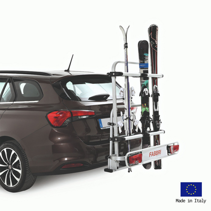 Porte-skis et porte-snowboard sur attelage Fabbri EXCLUSIVE SKI & BOARD – 6 skis ou 4 snowboards