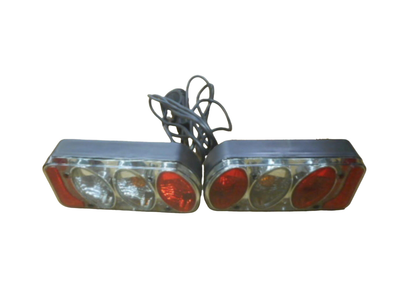 Pièce Porte-vélo Eufab: Jeu de feux arrière avec câble long et fiche - Ancienne version