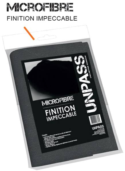 UNPASS Chiffon microfibre noire 420g/m²