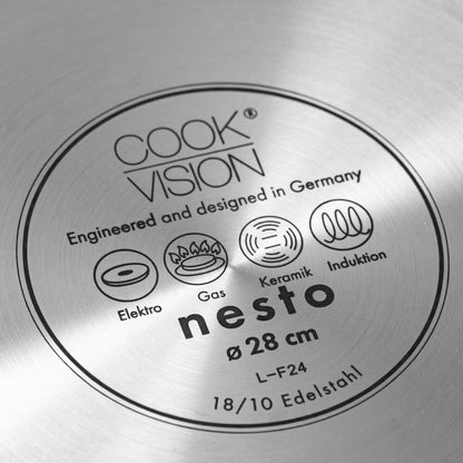 Sauteuse empilable cookvision 28 x 9 cm en Inox