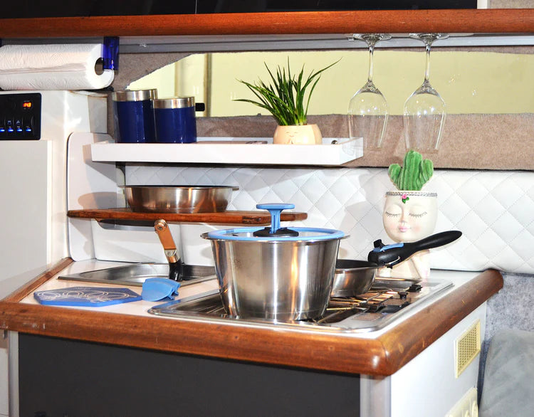 Jeu de 11 pièces avec couvercle bleu - Cookvision