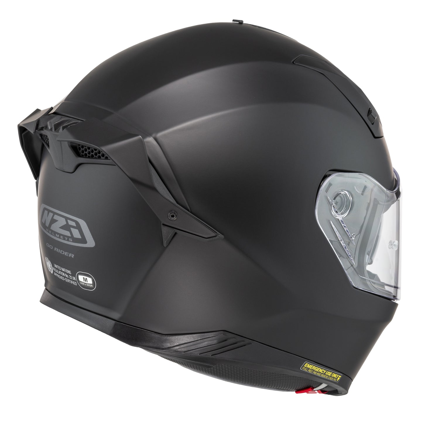 NZI - Casque Moto intégral - Modèle Go Rider Stream Duo noir mat avec pare-soleil