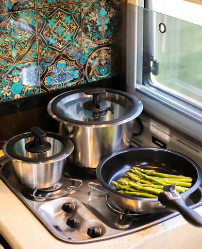 Jeu de 11 pièces avec couvercle noir - Cookvision