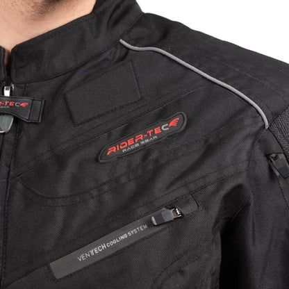 Blouson de Moto Homme Urban Rider-Tec Textile Noir