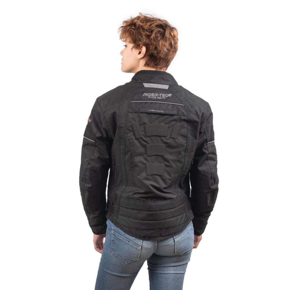 Blouson de Moto Femme Urban Lady Rider-Tec Textile Noir