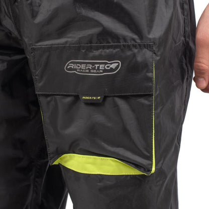 Pantalon de Moto Homme Rain Pants One Rider-Tec Noir & Jaune