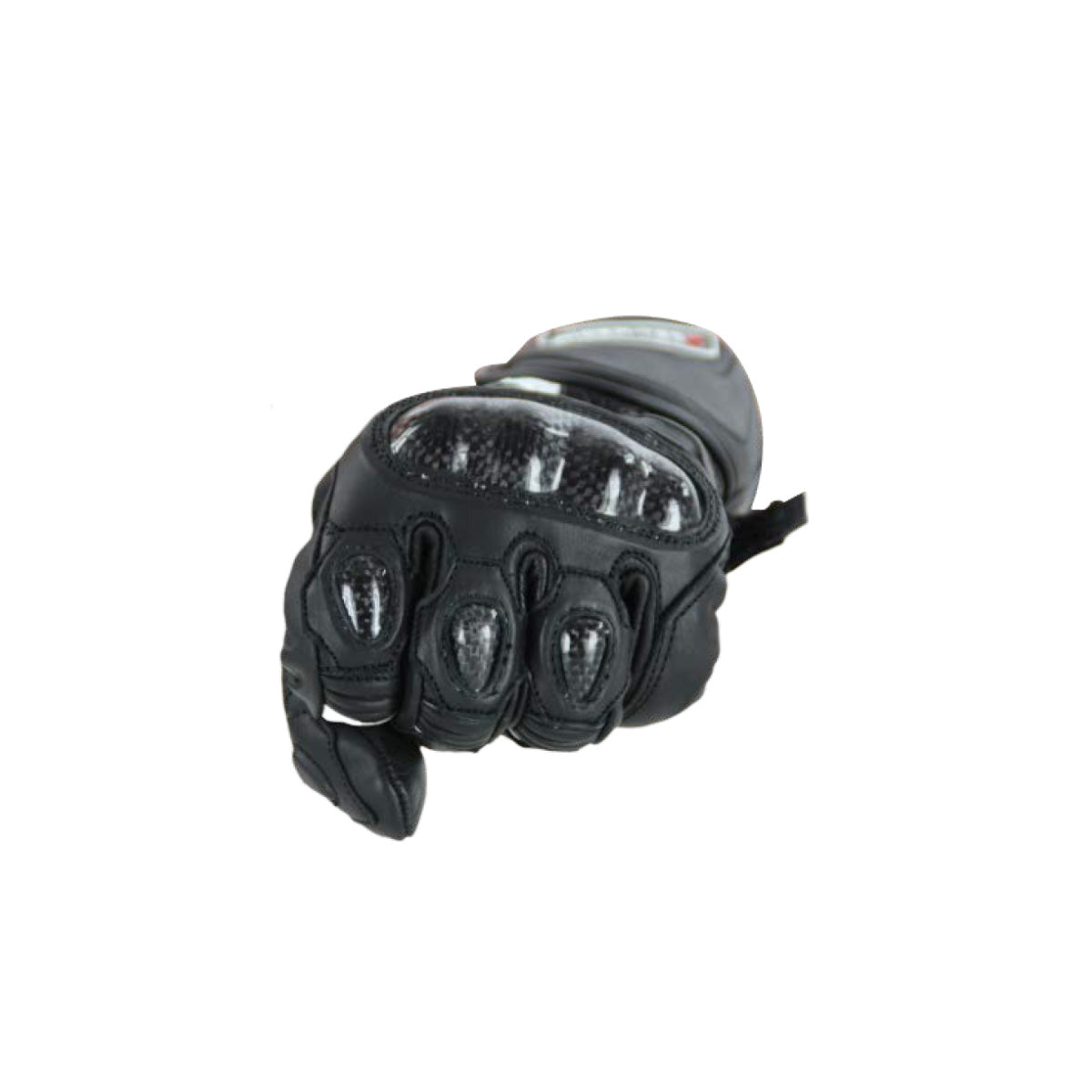 Gants de Moto Unisexe Hyper Sport Rider-Tec Cuir Coqué Noir & Blanc