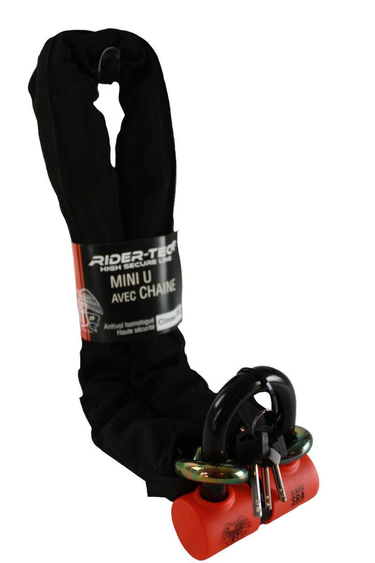 Antivol moto Chaine SRA 120cm & Antivol Mini U SRA