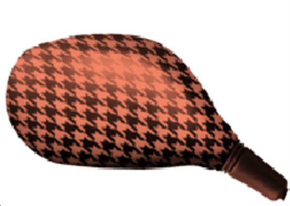 Housse décorative pied de poule rouge ovale