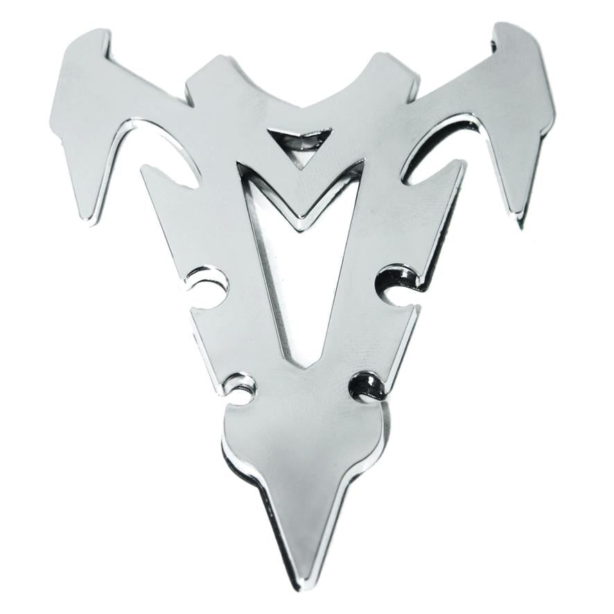 Logo 3D Fantaisie autocollant chromé