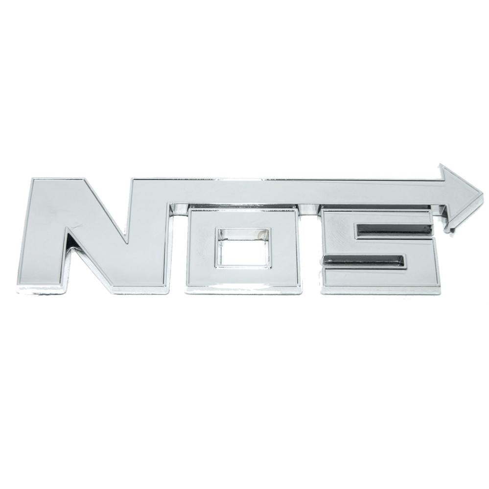 Logo 3D NOS autocollant chromé