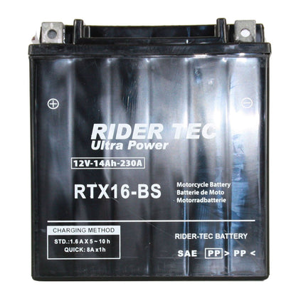 Batterie Moto RTX16-BS sans entretien 12V 14Ah 230A