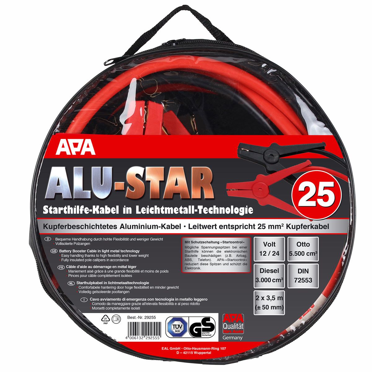 Câbles de démarrage avec Start Control 25 mm²