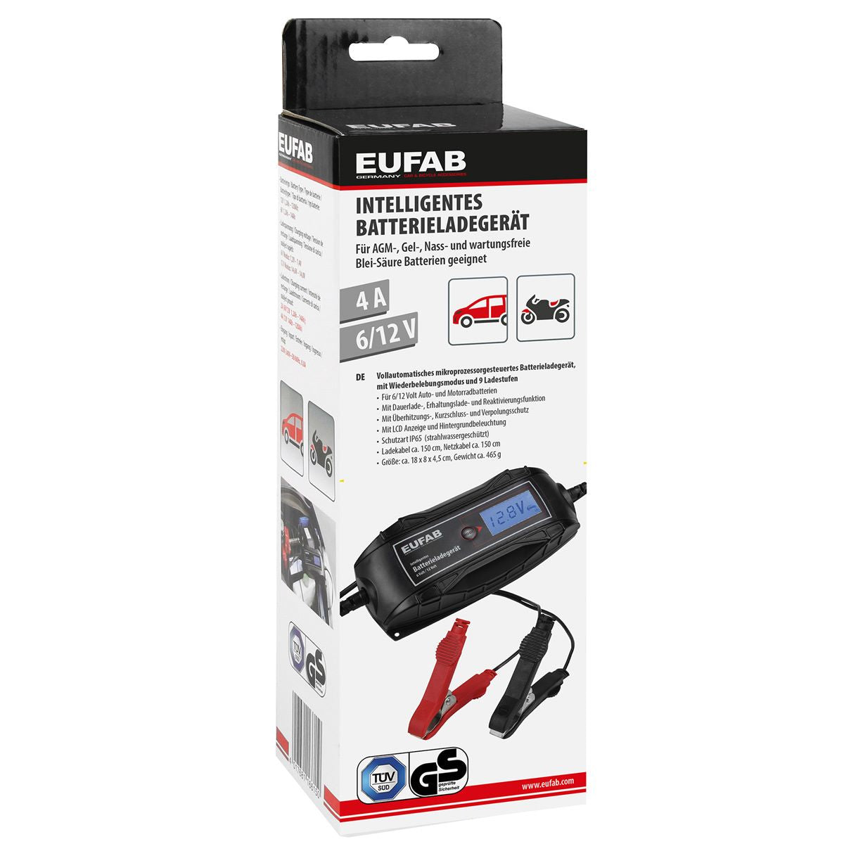 Chargeur de batterie intelligent 6/12V 4A