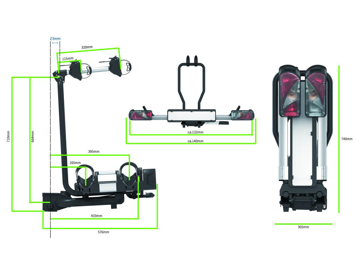 Porte-vélos 2 vélos PROBC2 - EUFAB