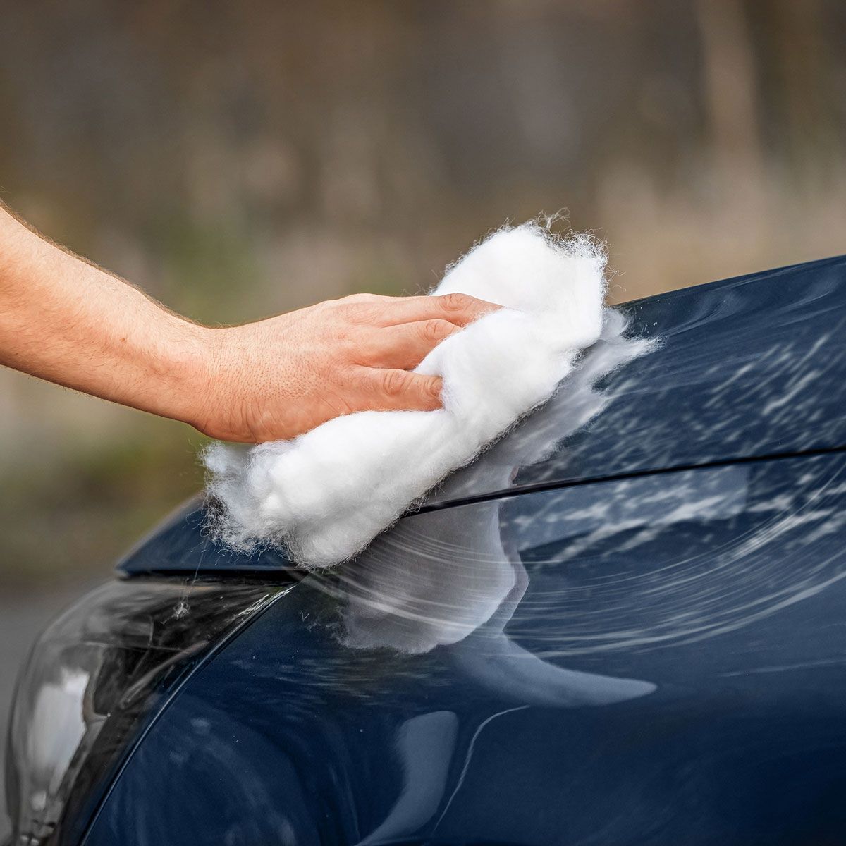 Ouate de polissage pour voiture, sachet de 200g