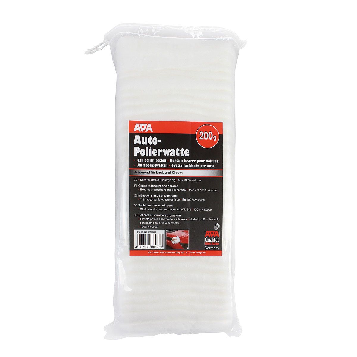 Ouate de polissage pour voiture, sachet de 200g