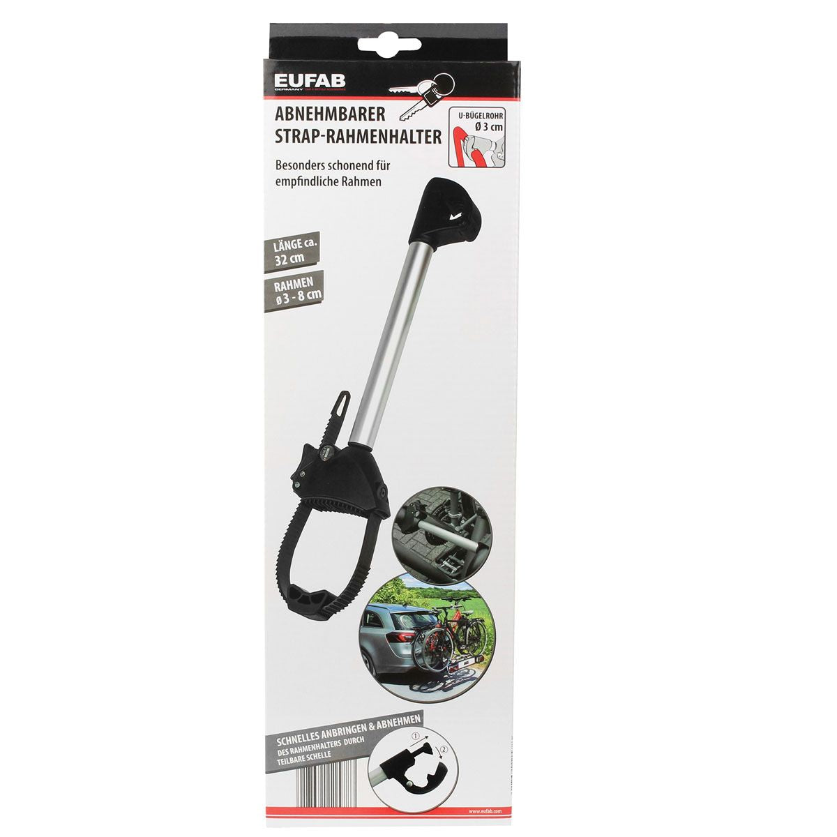 Fixe cadre antivol long à sangles