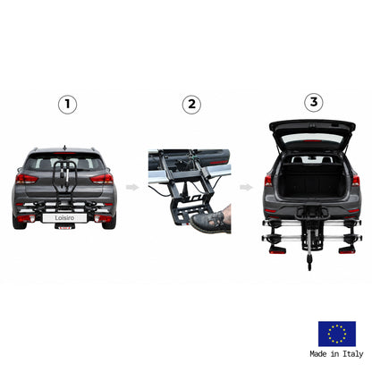 Porte-vélos 2 vélos GITANO SPECIAL pliable et basculant - FABBRI