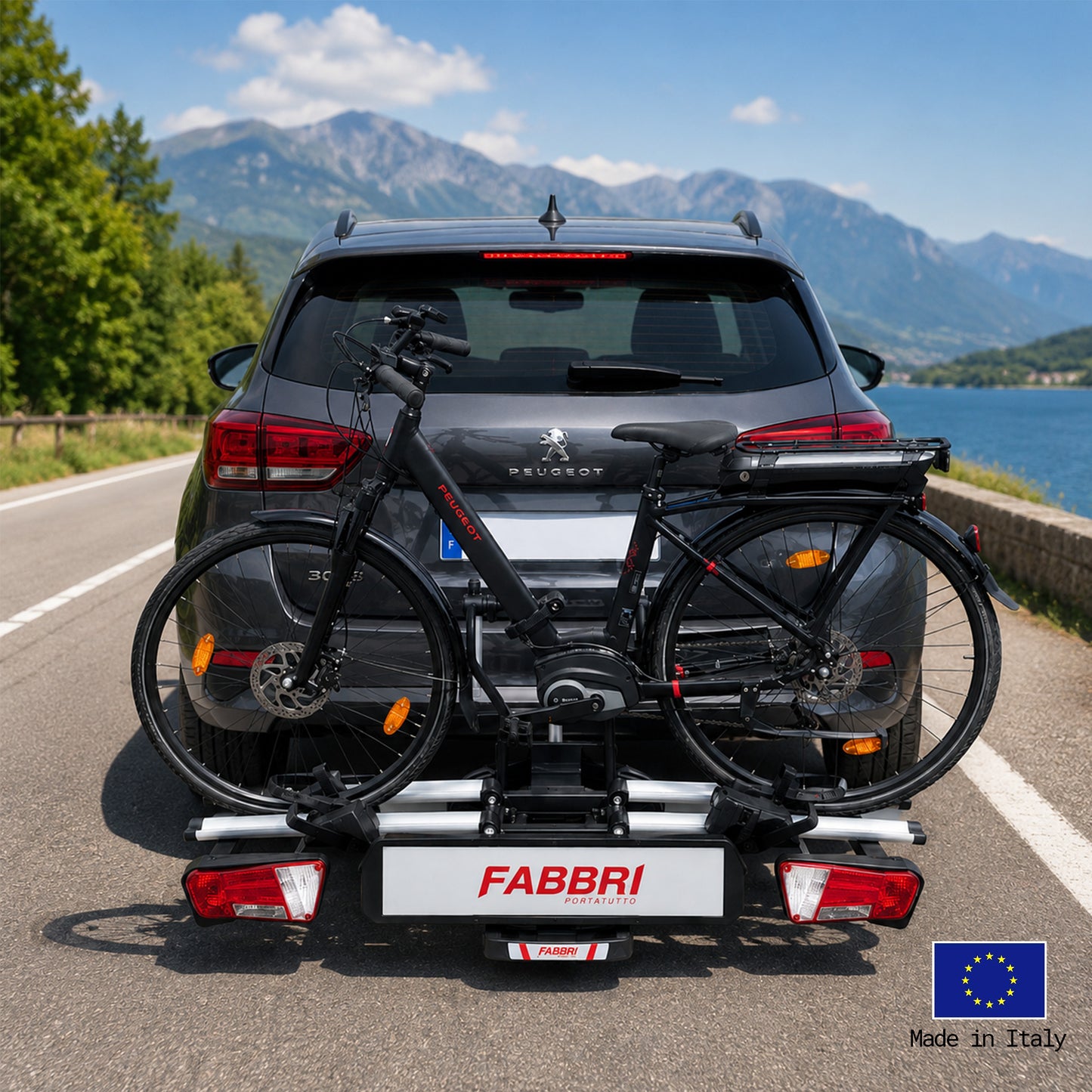Porte-vélos 2 vélos GITANO SPECIAL pliable et basculant - FABBRI