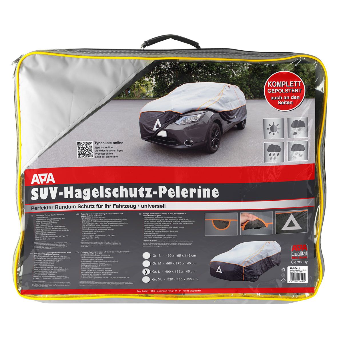 Housse anti-grêle Taille L - Protection complète pour SUV