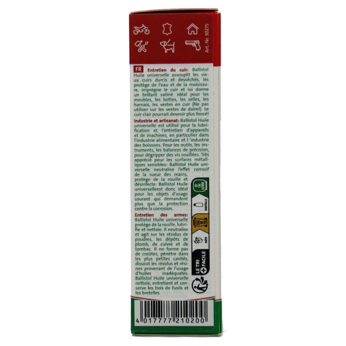 Huile liquide universelle d'entretien BALLISTOL 50 ml