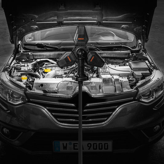 Lampe d'atelier LED sans fil sur pied télescopique