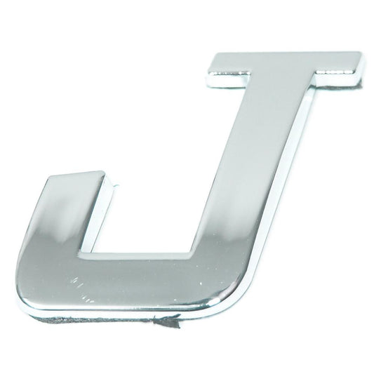 Lettre ''J'' 3D autocollante chromée