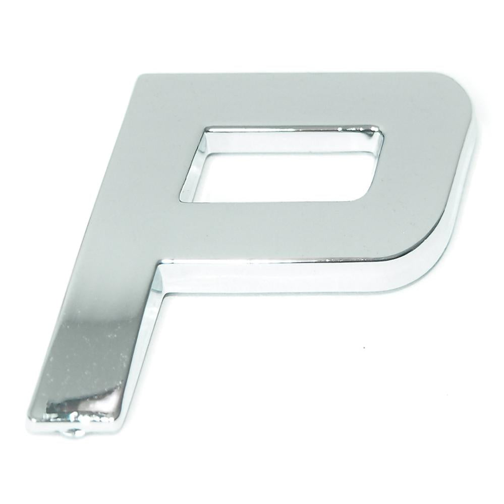 Lettre ''P'' 3D autocollante chromée