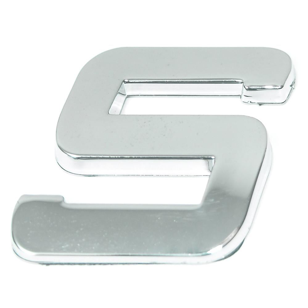 Lettre ''S'' 3D autocollante chromée