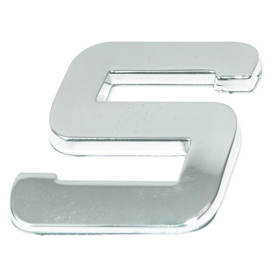 Lettre ''S'' 3D autocollante chromée