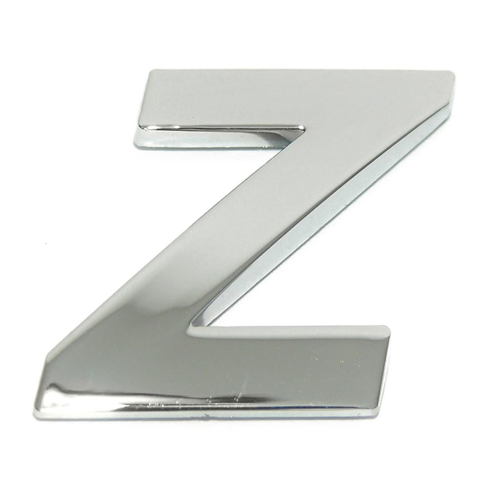 Lettre ''Z'' 3D autocollante chromée