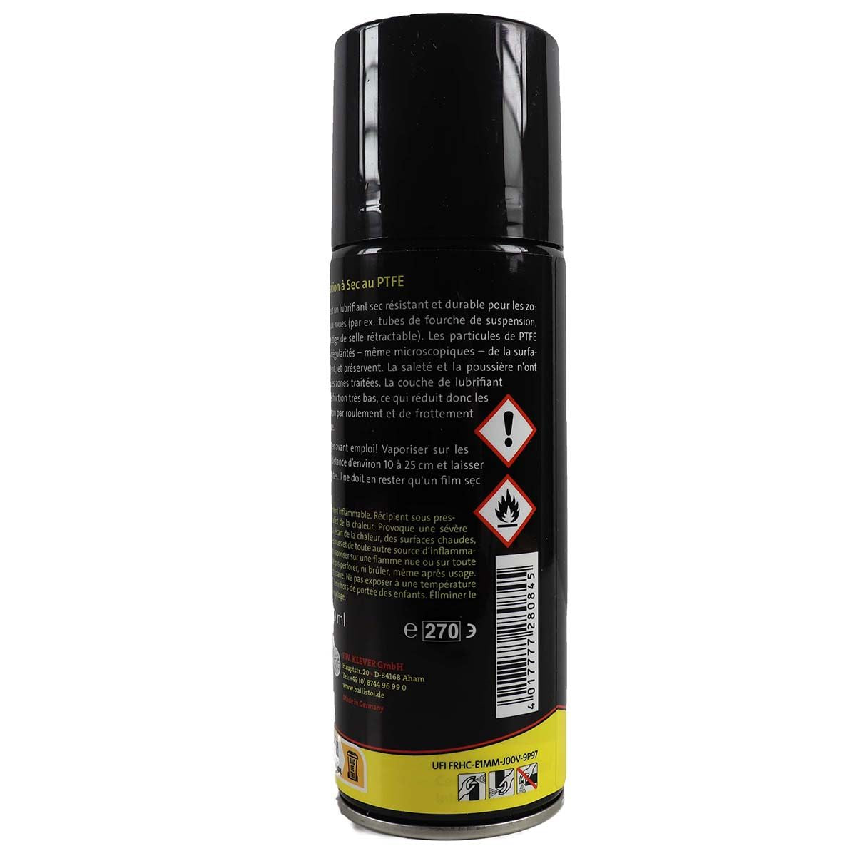 Spray Lubrifiant à sec au PTFE pour Vélos BALLISTOL 200 ml