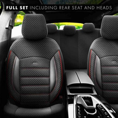Set de housses de siège Sport Plus Noir & Rouge - otoM