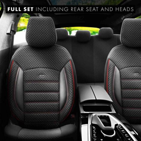 Set de housses de siège Sport Plus Noir & Rouge - otoM