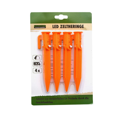 Piquets de tente à LED 4 pièces