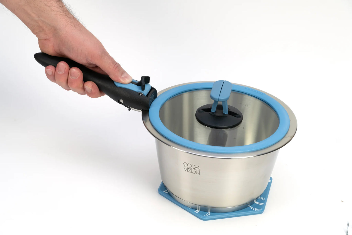 Poignée amovible longue bleue et noire - Cookvision