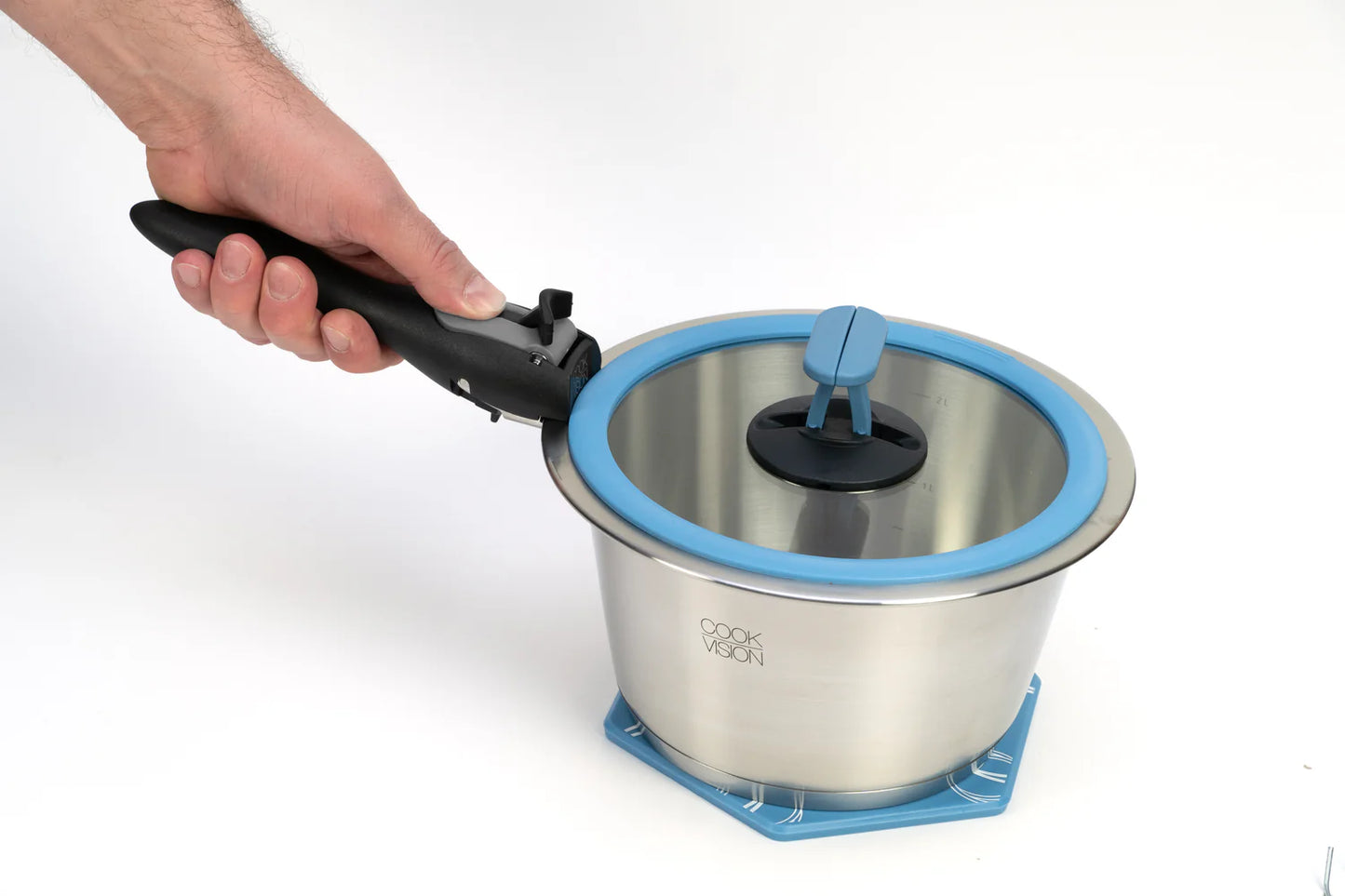 Poignée amovible longue noire et grise - Cookvision