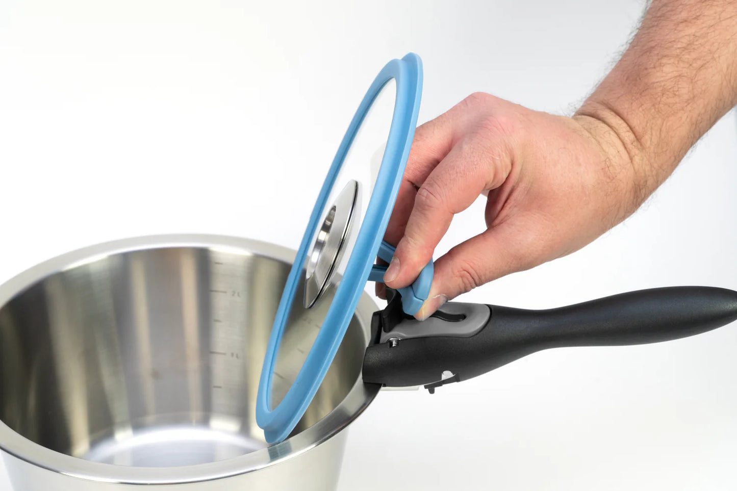 Poignée amovible longue noire et grise - Cookvision