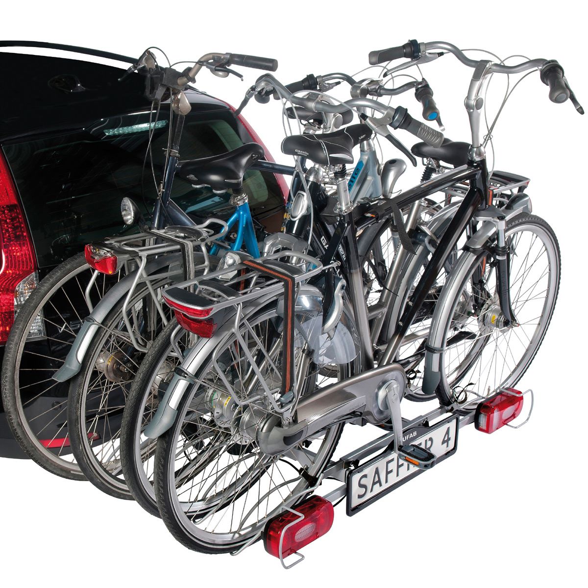 Porte-vélos 4 vélos basculant sur attelage SAFFIER 4 - Eufab