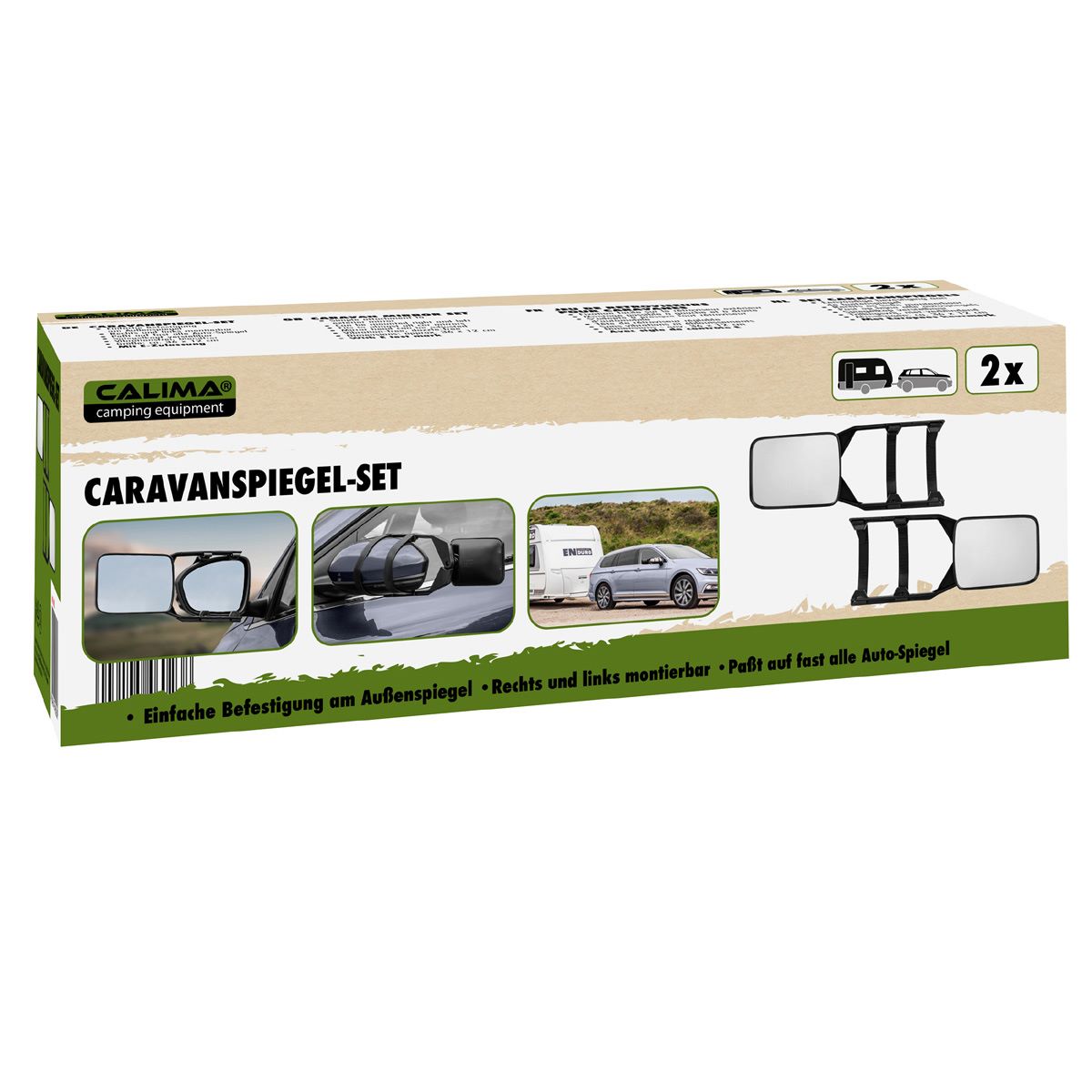 Rétroviseurs de caravane gauche et droite