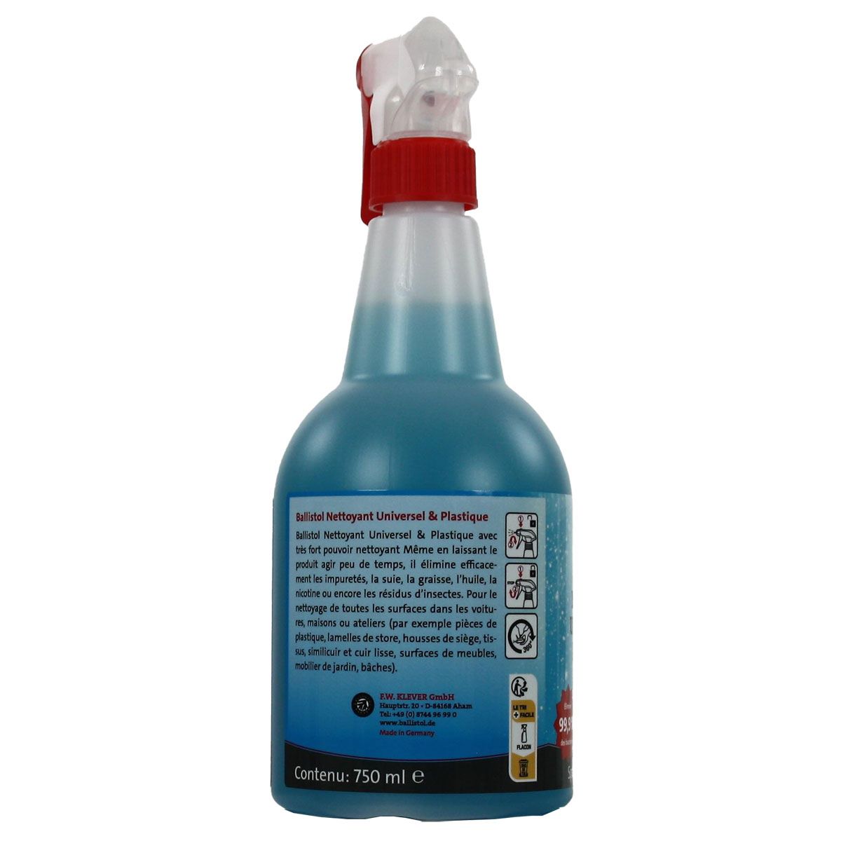 Spray Nettoyant universel et Plastique BALLISTOL 750 ml